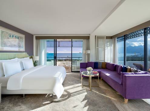 Deluxe Terrace Suite, Sea View, King Bed, Two Sofas
